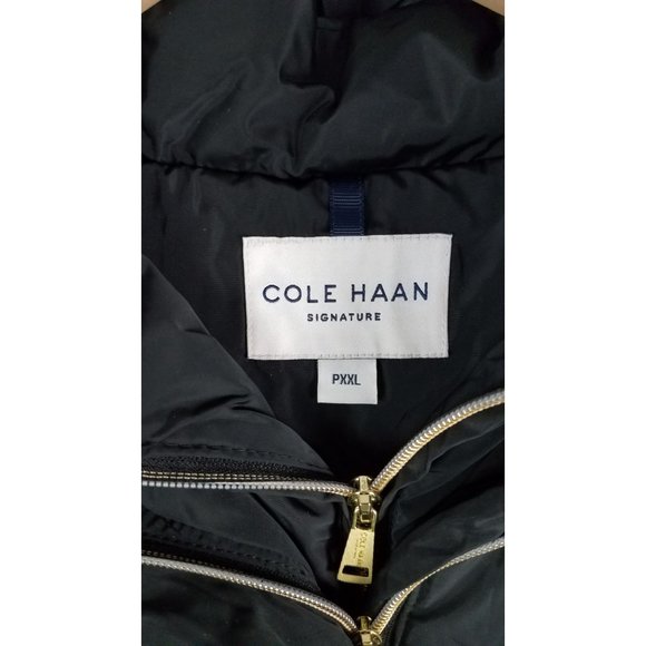 Cole Haan Women's Sz. Petite XXL Black Hooded Down & Feather Coat NWT - Picture 3 of 9